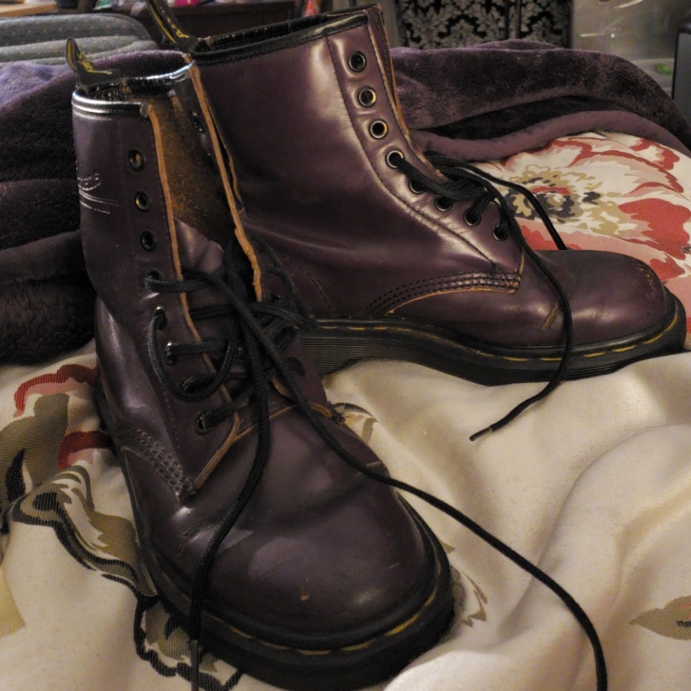 Eggplant/dark purple doc marten